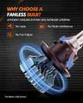 SEALIGHT H13/9008 LED Headlight Bulbs, 45000LM 800% Super Bright H13 LED Bulbs, 6000K Bright White, Plug and Play, Halogen Replacement, Packs of 2 🍁 All In One Marketplace Canada
