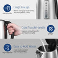 COMFEE' Stainless Steel Electric Kettle, 1.7L Tea Kettle Electric for Boiling Water, Hot Water Kettle 1500W Fast Boil with LED Light, Auto Shut-Off and Boil-Dry Protection 🍁 All In One Marketplace Canada