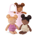 LullaBaby Bath Baby Dolls, Washable Water Play Set with Pink Basket 🍁 All In One Marketplace Canada