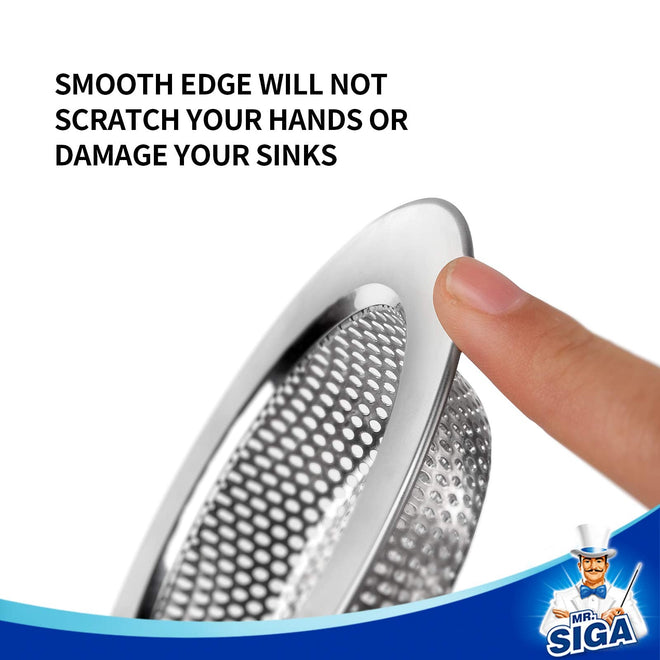 MR.SIGA Kitchen Sink Strainer, Stainless Steel Sink Drain Strainer, Dishwasher Safe, Outer Diameter4.4 inch/11.2cm, Inner Diameter 3 inch/7.6cm, Pack of 3 🍁 All In One Marketplace Canada
