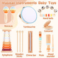 Wooden Musical Instruments for Toddlers 1-3 - Montessori Educational Toys for 1 2 3 Year Old Baby Kids, with Xylophone, One 1st 2st Christmas Birthday Gifts for Girls Boys 🍁 All In One Marketplace Canada
