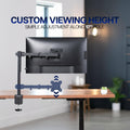 VIVO Single Monitor Arm Desk Mount, Holds Screens up to 32 inch Regular and 38 inch Ultrawide, Fully Adjustable Stand with C-Clamp and Grommet Base, VESA 75x75mm or 100x100mm, Black, STAND-V001 🍁 All In One Marketplace Canada