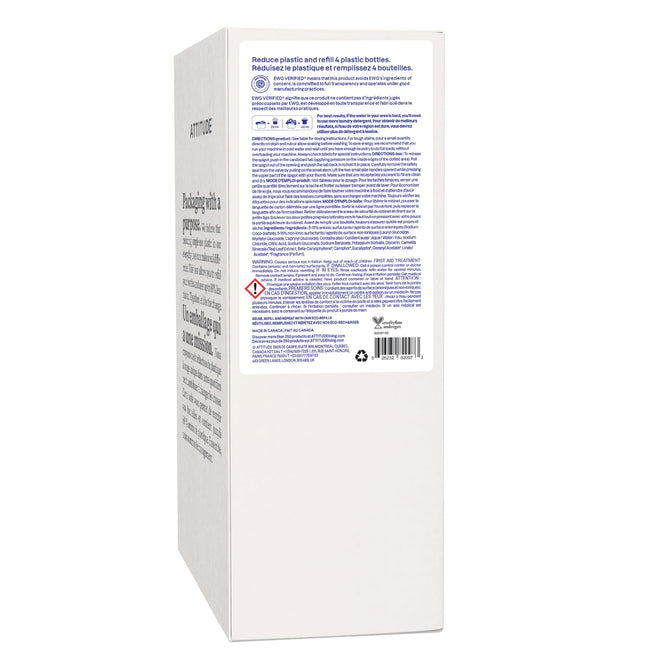 ATTITUDE Liquid Laundry Detergent Refill, EWG Verified, HE Compatible, Plant-Based & Vegan, Natural Laundry Soap, Made in Canada, Lavender Scent, 160 Loads, 4 Liters 🍁 All In One Marketplace Canada