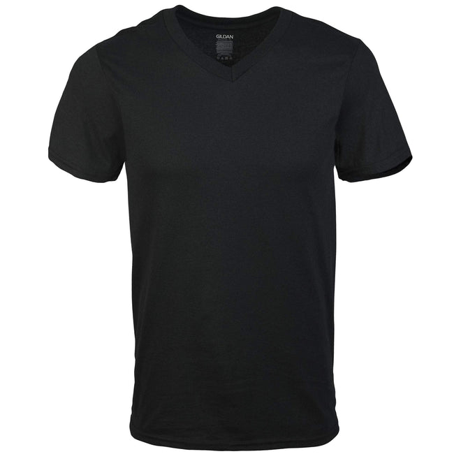 Gildan Men's V-Neck T-Shirts, Multipack, Style G1103, Black/Sport Grey/Charcoal/Military Green (5-Pack), Large 🍁 All In One Marketplace Canada