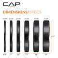 CAP Barbell Economy Olympic Bumper Plate Set with Color Logo, Black, 160 lbs Set 🍁 All In One Marketplace Canada