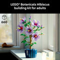 LEGO Botanicals Hibiscus Flower Building Set - Artificial Plant & Flower Building Blocks for Women & Men, Ages 18+ - Home, Office Decor Gift Idea - 10372 🍁 All In One Marketplace Canada