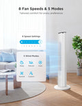 GoveeLife White Tower Fan for Bedroom, 36" Smart Floor Fan with App/Voice Control, Temperature Sensor, 5 Modes 8 Speeds(25ft/s), 29dB Quiet Oscillating Fan for Office, 24H Timer, Auto Cooling 🍁 All In One Marketplace Canada