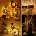 Lomotech Solar String Lights Outdoor - 2 Pack Total 66ft 200LED Solar Fairy Lights Waterproof 8 Modes Twinkle Lights for Outdoor, Patio, Garden, Yard, Party, Wedding, Tree Decoration (Warm White) 🍁 All In One Marketplace Canada