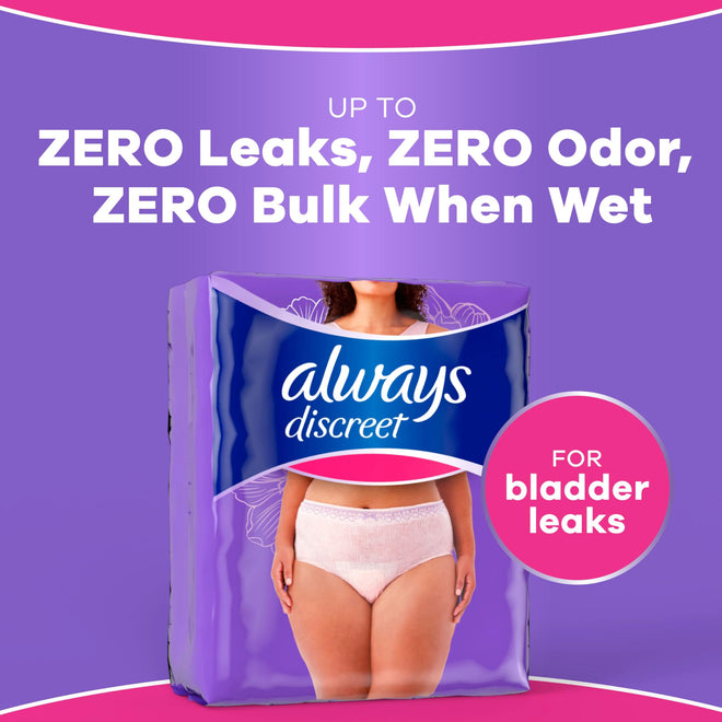 Always Discreet, Adult Diapers for Women, Maximum Incontinence and Postpartum Underwear S/M, 84 Count 🍁 All In One Marketplace Canada