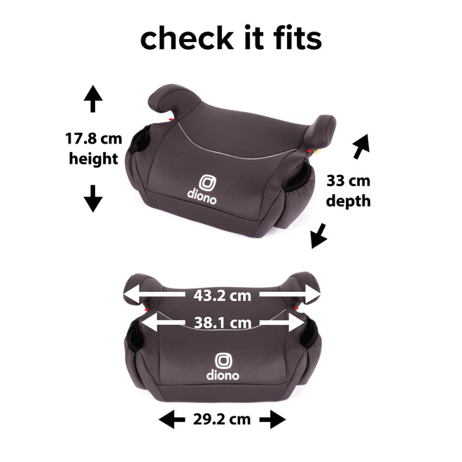 Diono Solana 2022, No Latch, Pack of 2 Backless Booster Car Seats, Lightweight, Machine Washable Covers, Cup Holders, Black Charcoal 🍁 All In One Marketplace Canada