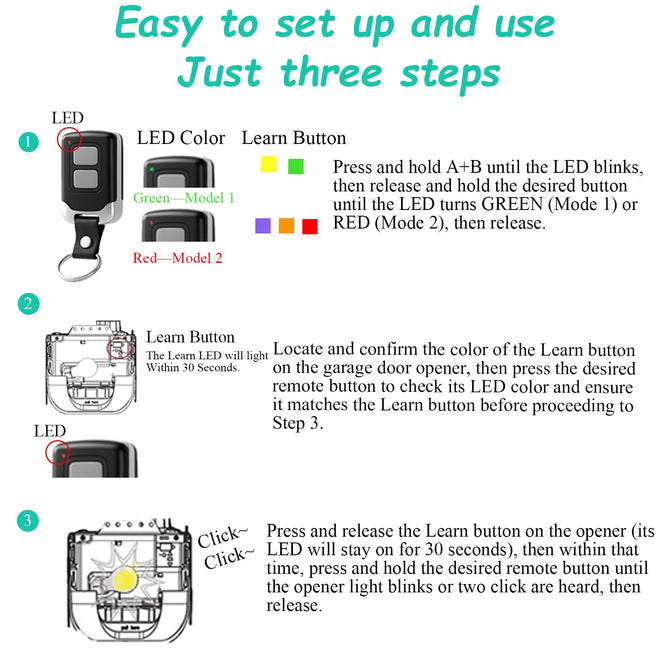 2 for LiftMaster Chamberlain Craftsman Garage Door Opener Remote 893MAX 893LM 971LM 373LM,Keychain 🍁 All In One Marketplace Canada