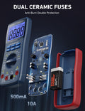 AstroAI Digital Multimeter 6000, Multi Meter - Measures Voltage, Current, Resistance, Continuity, Capacitance, Diode, Temperature – Voltmeter with Backlit LCD, Data Hold, Safety Rated CAT III, Blue 🍁 All In One Marketplace Canada