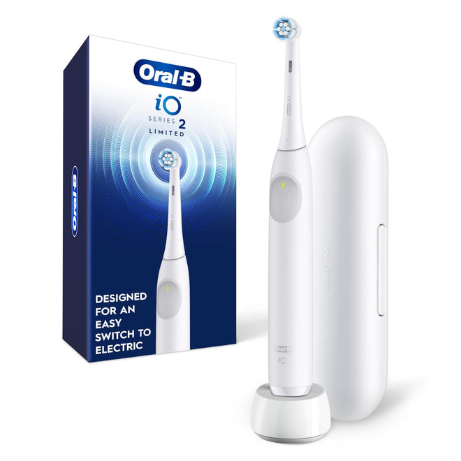 Oral-B iO2 Electric Toothbrush, for an Easy Switch to Electric, Pure White, Rechargeable Electric Toothbrushes, iO Series 2 Limited with 1 Power Toothbrush, 1 Brush Head, and 1 Travel Case 🍁 All In One Marketplace Canada