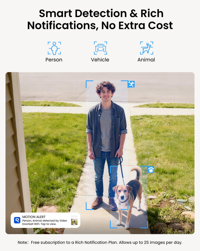 REOLINK Video Doorbell Camera WiFi, 2K Wired Doorbell Camera for Home Security, 2.4/5GHz WiFi, 180° Diagonal, Smart Detection, microSD Card/Cloud Storage, Indoor/Outdoor Surveillance (Chime Included) 🍁 All In One Marketplace Canada