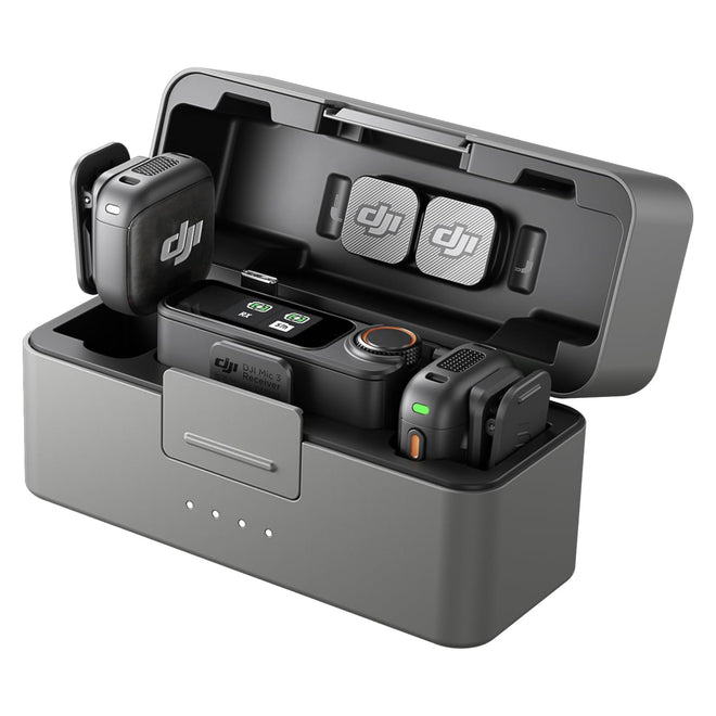 DJI Mic 3 (2 TX + 1 RX + Charging Case), Wireless Microphone for iPhone/Camera/Android, Ultralight, Adaptive Gain Control for Balanced Volume, Dual Band Anti-Interference, 28hrs Use, Vlog 🍁 All In One Marketplace Canada