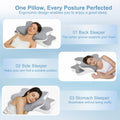 Sleep Apnea Pillow with Neck Pain & Snoring Relief -Orthopedic Cervical Pillow, Ergonomic Contour Memory Foam Pillow for Side,Back,Stomach Sleepers,Dreamers (Gray, Queen Size) 🍁 All In One Marketplace Canada