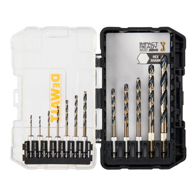 DEWALT 12 Pc Black and Gold Drill Bit Set, Premium Finish Impact Driver Bit Set for Metal, Plastic and Wood (DWAH1182) (DWAH1182) 🍁 All In One Marketplace Canada