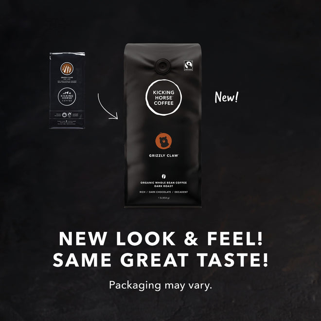 Kicking Horse Coffee, Whole Bean, 1 lb - Certified Organic, Fairtrade, Kosher Coffee, Grizzly Claw - Dark Roast, 454 g (Pack of 1) 🍁 All In One Marketplace Canada