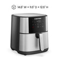 Chefman TurboFry® Touch Air Fryer, XL 8-Qt (7.5L) Family Size, One-Touch Digital Control Presets, French Fries, Chicken, Meat, Fish, Nonstick Dishwasher-Safe Parts, Automatic Shutoff, Stainless Steel 🍁 All In One Marketplace Canada