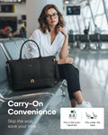 HOTOR Travel Duffel Bag - Large Weekender Bags for Women, Carry On Bag with Shoe Compartment, Overnight Bag with Toiletry Bag for Travel Essentials and Travel Accessories, Black, 34.0 x 45.0 x 20.0 cm 🍁 All In One Marketplace Canada