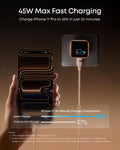 Anker Smart Display Charger,Anker Nano 45W Fast Charging USB C Charger with Smart Recognition,Built-in Care Mode,Compact with 180° Foldable Plug,for iPhone 17/16/15 Series,MacBook,Apple Watch (Blue) 🍁 All In One Marketplace Canada