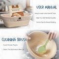 Glimsax Banneton Proofing Basket Set of 2, 9" Round & 10" Oval for Sourdough Baking, Bread Making Accessories and Tools Starter Kit, Gifts for Beginner and Professional Bakers 🍁 All In One Marketplace Canada