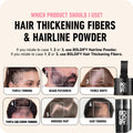 BOLDIFY Hair Fibers (28g) - Fill In Thinning and Fine Hair for an Instantly Fuller, Thicker Look - 14 Shades for Women & Men - Black 🍁 All In One Marketplace Canada