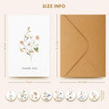 Thank You Cards with Envelopes - 32 Pack Wildflower Blank Cards With Adhesive Envelopes & Matching Stickers Perfect for Wedding, Bridal Showers, Baby Showers,Birthday, All Occasion 🍁 All In One Marketplace Canada