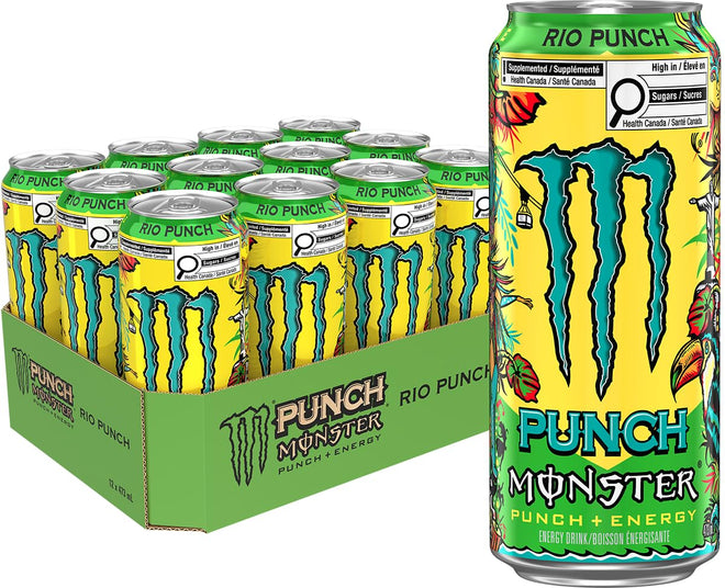 Monster Energy Punch, Rio Punch, 473mL (12 Pack) – Energy Drink 🍁 All In One Marketplace Canada