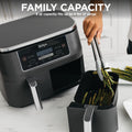 Ninja Foodi 6-in-1 8-qt. (7.6L) 2-Basket Air Fryer DualZone Technology, Match Cook & Smart Finish to Roast, Broil, Dehydrate & More for Quick, Easy Meals, Slate Grey (DZ201C) Canadian Version 🍁 All In One Marketplace Canada