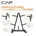 CAP Barbell 1-Inch Standard Weight Plate Rack | Black 🍁 All In One Marketplace Canada