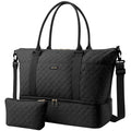 HOTOR Travel Duffel Bag - Large Weekender Bags for Women, Carry On Bag with Shoe Compartment, Overnight Bag with Toiletry Bag for Travel Essentials and Travel Accessories, Black, 34.0 x 45.0 x 20.0 cm 🍁 All In One Marketplace Canada