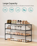 SONGMICS Shoe Rack, 3-Tier Shoe Organizer, Sturdy Storage Shelf, Upright or Upside Down, for 16-20 Pairs, Stackable, for Entryway, 30 x 92 x 55 cm, Black ULSA303B02 🍁 All In One Marketplace Canada