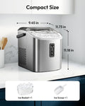 EUHOMY Ice Maker Countertop, 9 Cubes Ready in 6 Mins, 26lbs/24H, Self-Cleaning, Portable Ice Maker Machine with Carry Handle, Basket and Scoop, 2 Sizes of Bullet Ice for Home, Kitchen, Office 🍁 All In One Marketplace Canada