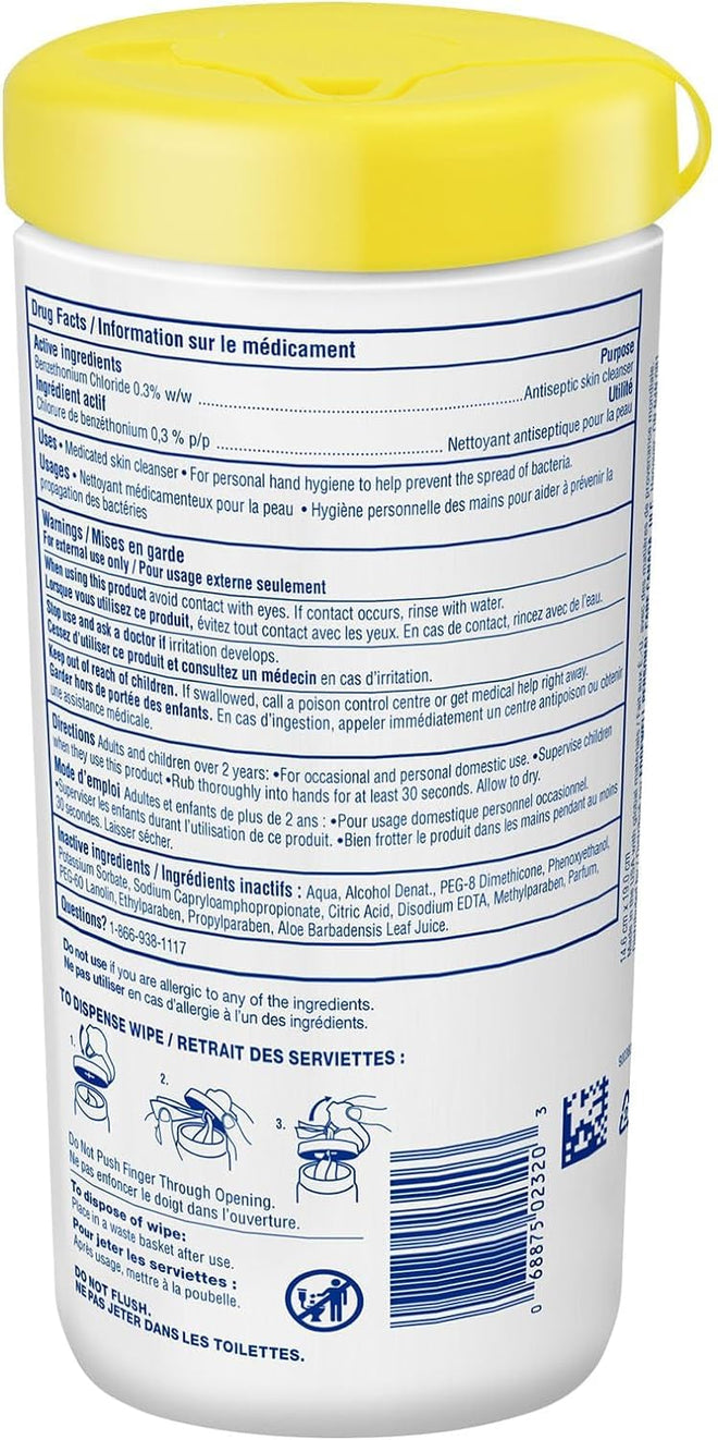 Wet Ones Antibacterial CitrusScent Hand Wipes| Travel | Hand Sanitizer Wipes, Travel Essentials, 40‑Count Canisters, Pack of 6 🍁 All In One Marketplace Canada