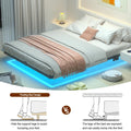 LOAKEKEL Queen Bed Frame, with USB Charging Station, Floating Bed Frame Queen Size with Smart LED Lights, Metal Platform Bed, Heavy Duty Steel Slat, No Box Spring Needed, Easy Assembly, HBF150BK 🍁 All In One Marketplace Canada