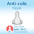 Dr. Brown's Natural Flow Anti-Colic Options+ Narrow Baby Bottle, Pink Floral, 8 oz/250 mL, with Level 1 Slow Flow Nipples, 0m+, 4 Bottles, 4 Units (Pack of 1) 🍁 All In One Marketplace Canada