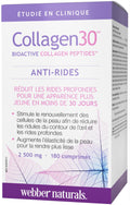 Webber Naturals Collagen30 Anti-Wrinkle, 2500 mg of Bioactive Collagen Peptides Per Serving, 180 Tablets, Helps Reduce Deep Wrinkles, Fine Lines & Stimulates Skin Cells 🍁 All In One Marketplace Canada