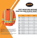 Pioneer High Vis Shirt for Men - Safety Long Sleeve T-shirt - Class 2 🍁 All In One Marketplace Canada