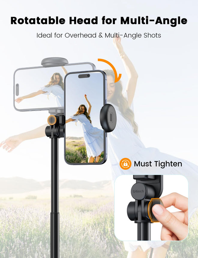 ANXRE 67.7" Photographic Tripod Stand with Light, NT99 Tripod Stand for Cell Phone & Camera & Gopro, Travel Stand Holder with Remote for Content Creator Video Recording 🍁 All In One Marketplace Canada