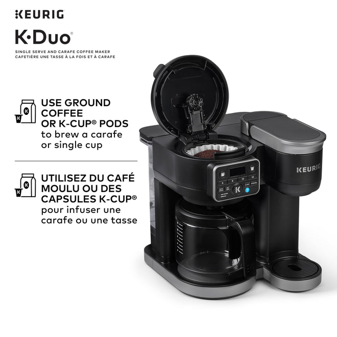 Keurig K-Duo Single Serve K-Cup Pod & Carafe Coffee Maker, Black 🍁 All In One Marketplace Canada