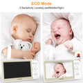 VTimes Baby Monitor No WiFi, 5" Screen Video Baby Monitor with 32Hr Battery, Pan-Tilt-Zoom Camera, VOX Mode, Two-Way Audio, Night Vision, Temperature Display, Lullabies, 1000ft Long Range 🍁 All In One Marketplace Canada