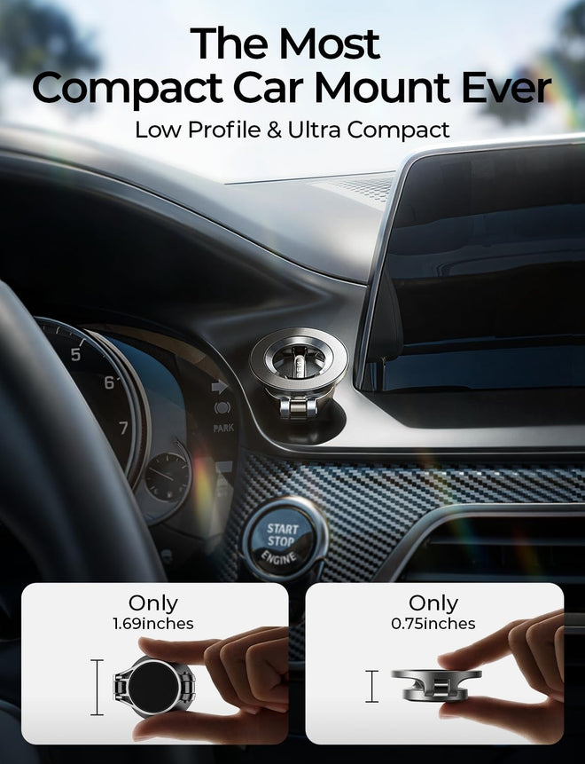 LISEN for MagSafe Car Mount, [24 Strong Magnet] 360° Rotation Magnetic Phone Holder Car Support Cellulaire Auto iPhone Car Holder Mount Dash Phone Mount for iPhone 17 Pro Max Air 16 Plus 15 14 13 12 🍁 All In One Marketplace Canada