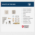 Weiser Elements Satin Nickel Square Deadbolt Lock, ANSI/BHMA Grade 3 Certified Front Door Lock, Kick Proof, Bump Proof & Anti-theft Exterior Door Lock with Key, Traditional Door Locks for Entry Door 🍁 All In One Marketplace Canada
