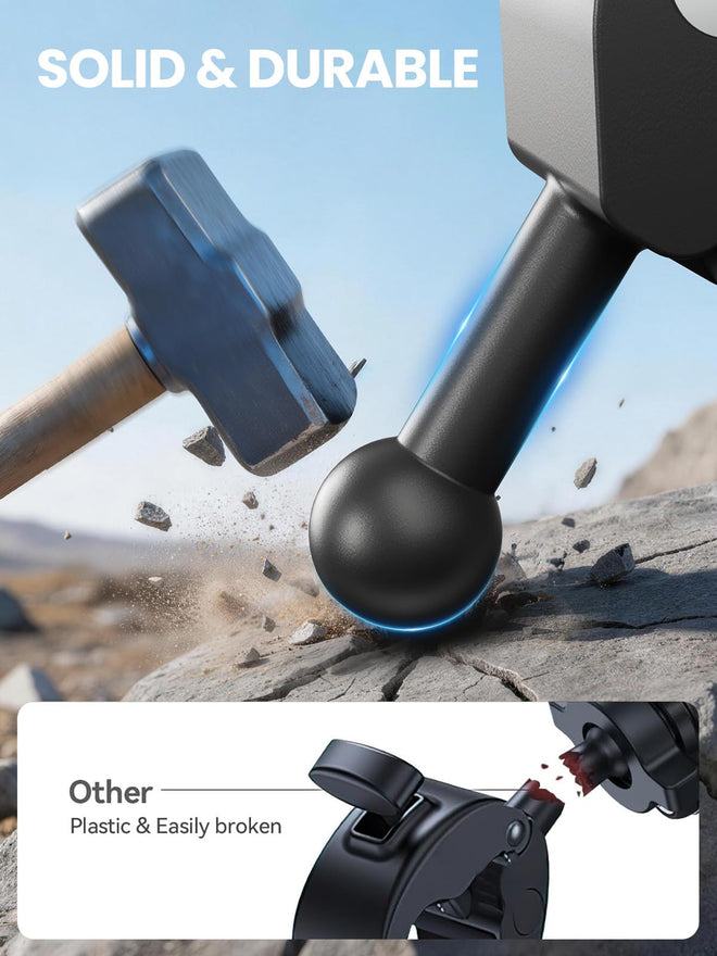 Tounee Bike Phone Mount Holder with Dual Vibration Dampener - Quick Release Handlebar Clip for Bicycle/Cycling, Upgraded Anti-Shock Design Fits iPhone 16/15/14 Pro Max & 4.7-6.7" Phones (Black) 🍁 All In One Marketplace Canada