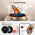 aeac Smart Watch for Women, AMOLED Ultra-Clear Screen Activity Trackers with Heart Rate/Sleep/SpO2 Monitor, Waterproof Fitness Smartwatch for iPhone/Samsung/Android（Pink Gold） 🍁 All In One Marketplace Canada