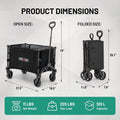 Overmont 3-in-1 Collapsible Wagon Cart, Ultra-Compact Foldable Wagon for SUV Trunk & Apartment Storage, Lightweight 120L Utility Cart with Dual Side Opening for Grocery, Camping & Sports 🍁 All In One Marketplace Canada