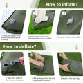 Double Camping Sleeping Pad 5.5", Elegear CumbreX™Self Inflating Air Sleeping Mats with Pillow Built-in Foot Pump, Inflatable Camping Mattress Compact for Tent,Cot Backpacking,Hiking,Camp,Travel,Green 🍁 All In One Marketplace Canada