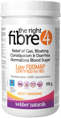 Webber Naturals The Right Fibre4 IBS Intestinal Discomfort 195 g, Zesty Tangerine Flavour, 30 Servings, Fibre Supplement for Digestive Health, Low-FODMAP, Vegan 🍁 All In One Marketplace Canada