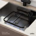 Umbra Sinkin Dish Drying Rack – Drainer Caddy with Removable Cutlery Holder – Use in Sink or On Counter, Standard, Black 🍁 All In One Marketplace Canada